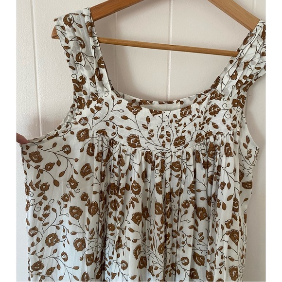 Daughters of India Lopa Maxi Dress Cream & Gold Floral Size Medium - Picture 5 of 9